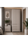 Шафа права ПОРТВУД 2 двері та 3 шухляди Кашемір мат, МДФ (ш80/в230/г52)